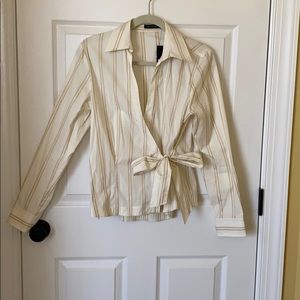 ‘The Limited’ collared wrap blouse